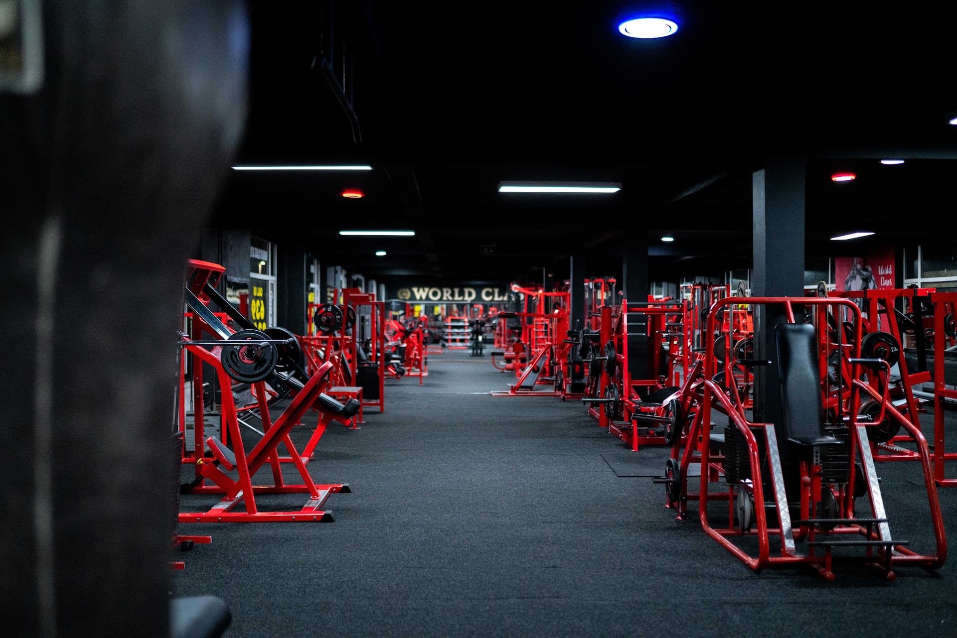The main training floor at World Class Gym, Liscard, Wallasey