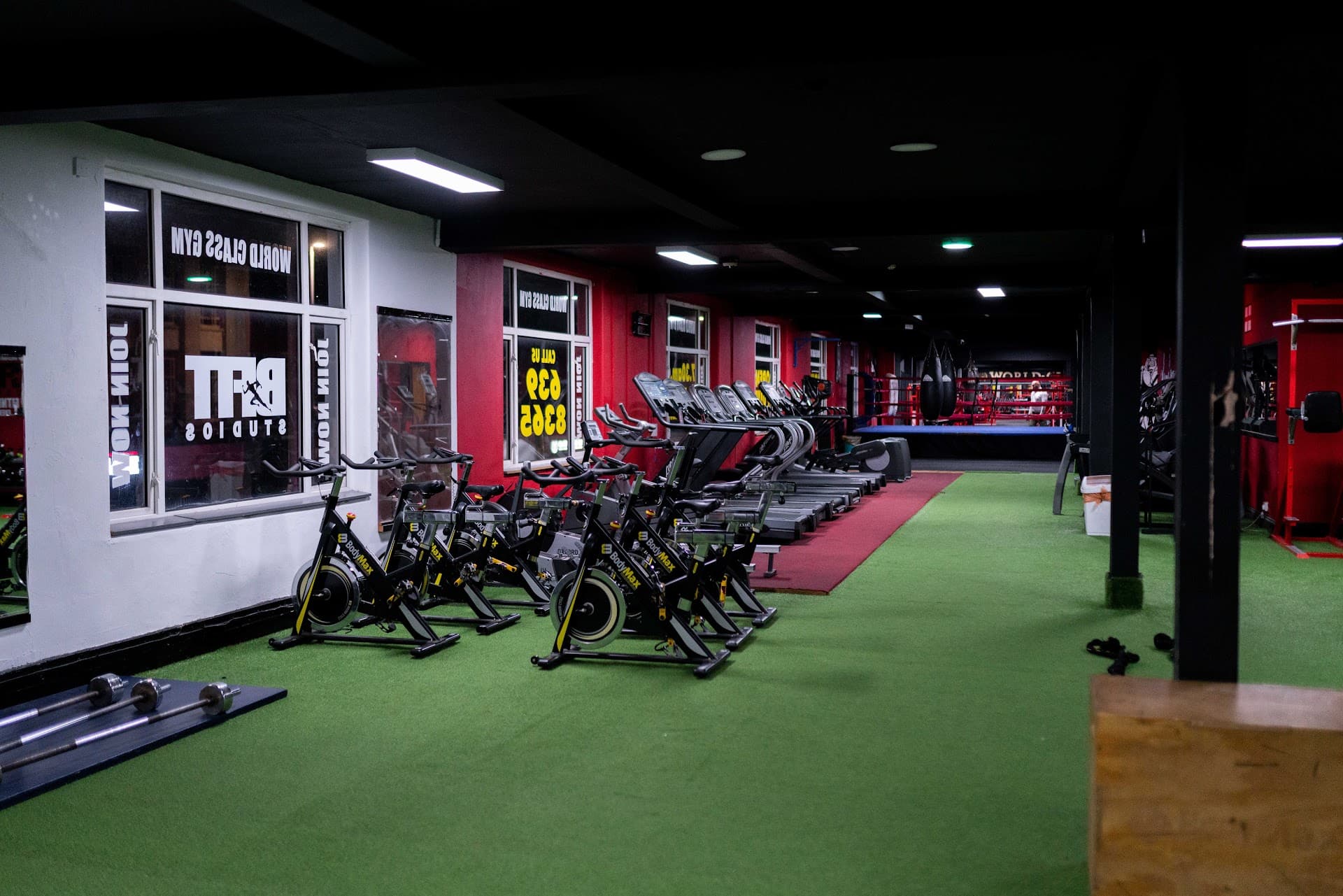 Turf training area at World Class Gym, Wallasey